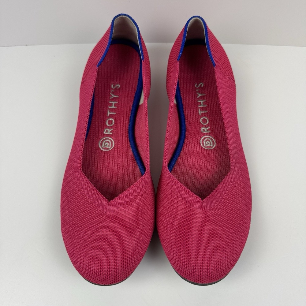 Rothy's Birdseye Ballet the Flat Tulip Hot Pink Size 8.5